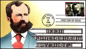 Scott 3062 32 Cents Ottmar Mergenthaler FM Geerlings Gold Hand Painted FDC 47/65 - Picture 1 of 2