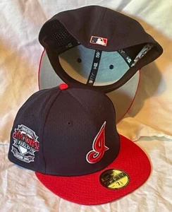 CLEVELAND INDIANS MLB NEW ERA 59FIFTY SCRIPT I JACOBS SOMBRERO AJUSTADO MALLA DE CAMPO NUEVO CON ETIQUETAS - Imagen 1 de 4