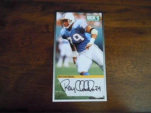 Ray Childress Autographed 5x9 Player Card Houston Oilers - Picture 1 of 1