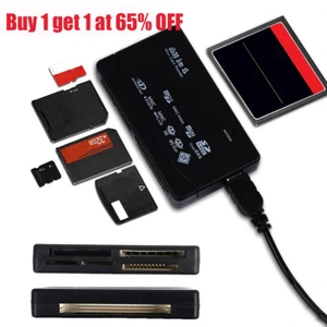 Memory Card Reader All in One 1 USB Adapter SD SDHC Mini Micro M2 MMC XD CF MS - Picture 1 of 13