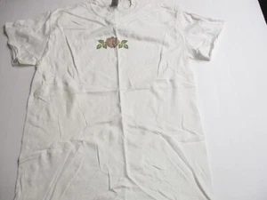 Womens gildan ultra cotton white floral t-shirt sz m - Picture 1 of 6