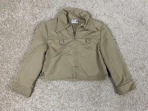 Vintage Billy The Kid Full Zip Jacket Youth Size 6 Regular Collared D-Ring Beige - Picture 1 of 16