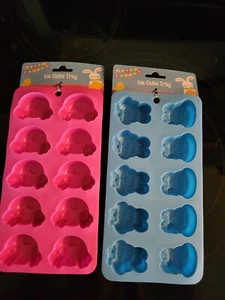 New Easter Shapes Ice Trays Silicone 2 Styles u pick Bunny Butts or Rabbit Heads - Picture 1 of 2