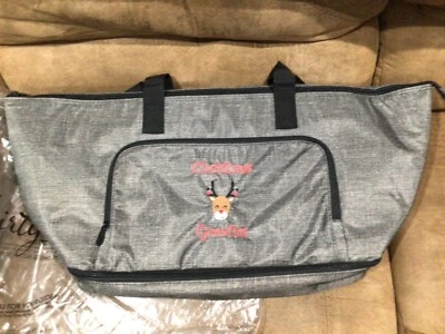 Thirty One Bake & Take Cooler 木炭十字准线带刺绣-全新带标签 — 第 1/4 张图片