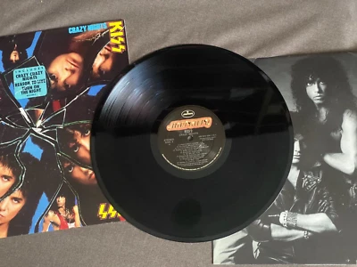 KISS Crazy Nights UNPLAYEDl PROMO Hype Sticker Gold Embossed Promo Stamped Cover - Image 1 of 4