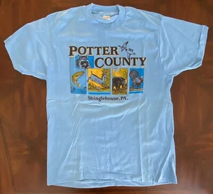 Vintage Potter County Shinglehouse Pennsylvania T-Shirt Large - Picture 1 of 6