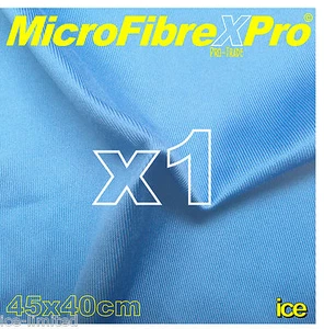 LARGE 40x45cm GLASS MIRROR WINDOW BLUE MICROFIBRE CLEANING POLISHING SCRIM CLOTH - Picture 1 of 1