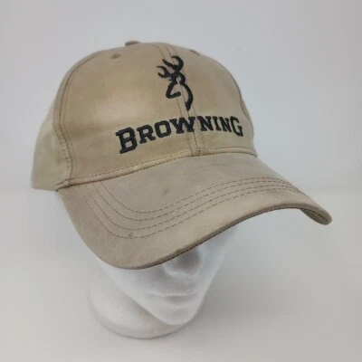 Gorra de béisbol ajustable 100 % algodón tostada con logotipo de ciervo Browning Company Foto 1 de 4