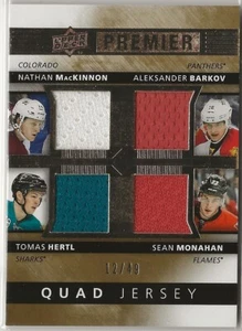 2014-15 Upper Deck Premier Quads PQ4OFFENSE MacKinnon Hertl Barkov Monahan 12/49 - Picture 1 of 2