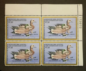 RW51 Federal Duck Hunting Stamps (FOUR), MNH, OG, 1984 w/PB# - Picture 1 of 2