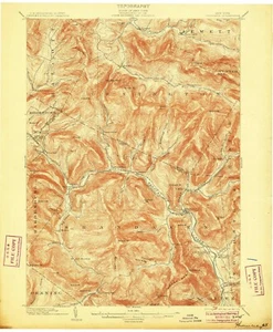 Phoenicia, NY, Topographic Map, 1903, USGS - Premium Matte Print - Historic NY - Bild 1 von 1