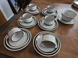 Juego de té de gres Danish Desiree Selandia 19 piezas en muy buena condición tazas platillos plato - Imagen 1 de 8