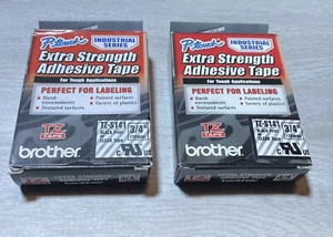 2PCS P-TOUCH Brother TZ-S141. 3/4" Extra Strength Adhesive Tape Unopened #12 - Picture 1 of 2
