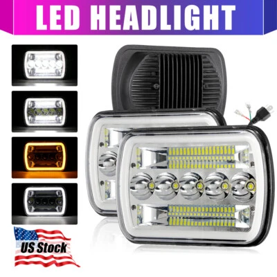 7x6" LED Headlights w/DRL Sealed For Ford E-150 E-250 E-350 Econoline Super Duty - Image 1 of 4