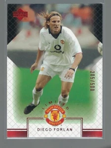 UPPER DECK 2002- MAN UTD - DIEGO FORLAN - RED FOIL - NUMBERED PARALLEL /500 - Picture 1 of 2