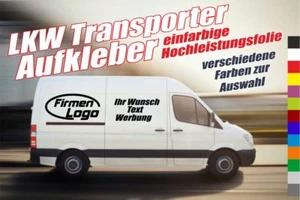 LKW Transporter Aufkleber Autowerbung Firmen Beschriftung Logo Plotterfolie  - Bild 1 von 4