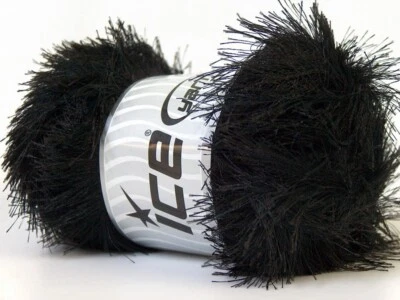 4-Skein Lot Eyelash 100gr Yarn FREE SHIPPING bulky 4x100g/150g Black - Изображение 1 из 4
