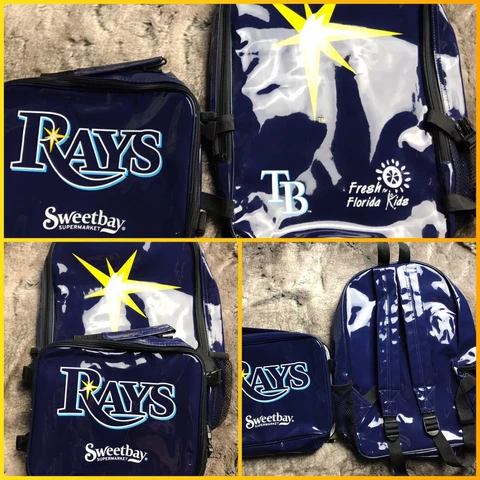 Tampa Bay TB Rays Baseball Souvenir Backpack And Clip-on Cooler Bag Combo ⚾️ NEW Cover