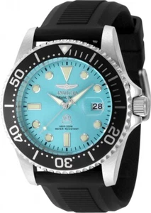Reloj Invicta 48213 Pro Diver de cuarzo con esfera azul de 3 manecillas de silicona negra y SS para hombre - Imagen 1 de 4