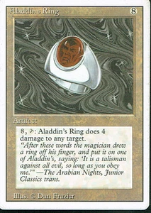 MAGIC THE GATHERING REVISED ARTIFACT ALADDIN'S RING mp - Picture 1 of 1