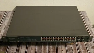 TP-Link TL-SG2424P V1.7 POE Managed Switch 24-Port GIGABIT + 4x Combo SFP Slots  - Picture 1 of 8