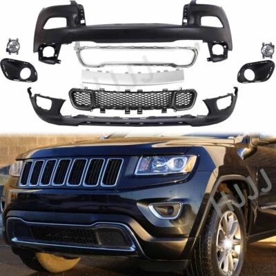 Fit 2014 2015 - 2018 Jeep Grand Cherokee Front Bumper Complete with Fog lights Foto 1 de 4