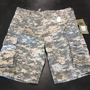 Rothco Vintage Camo Paratrooper Cargo Shorts - ACU Digital Size Large 35-39 Wais - Picture 1 of 16