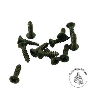 Pickguard Screws for Gibson #3 x 3/8” Phillips Oval Head (12 pcs) - Black - Picture 1 of 1