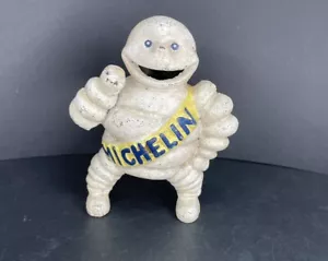Vintage Lätzchen Michelin Mann Gusseisen Groschen Bank 1930er Original Werbung 7" Detroit - Bild 1 von 7