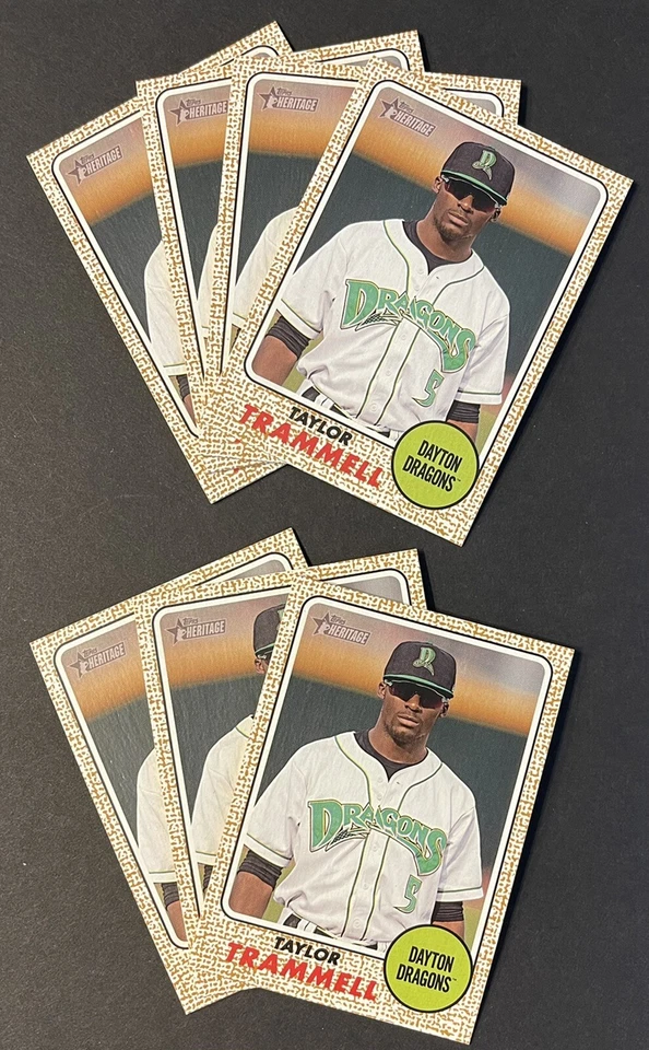 (7) 2017 TOPPS HERITAGE MINORS #102 TAYLOR TRAMMELL LOT  DAYTON DRAGONS - Image 1 of 1