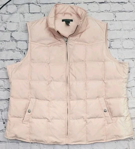 Chaleco acolchado Lauren Ralph Lauren para mujer 2XL cremallera completa acolchado rosa - Imagen 1 de 7