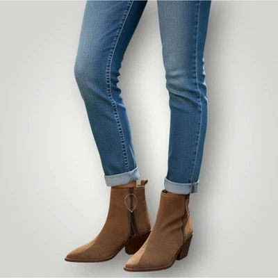 House of Harlow 1960 Botines de Gamuza para Mujer 9 Taupe Punta Tacón Bloque Foto 1 de 4