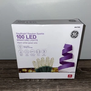 GE StayBright 100-Count Random Sparkle Warm White LED Miniature Lights New. - Picture 1 of 1