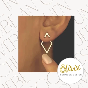 Ohrstecker-Set XCOAST Ohrstecker Damen Cut-Out Edelstahl Gold - Bild 1 von 3