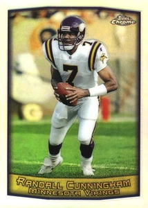 1999 Topps Chrome Refractor Card #80 Randall Cunningham Minnesota Vikings - Picture 1 of 2