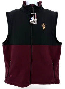 Arizona State Sun Devils Colosseum Half Pipe Polar Vest XXL Maroon Black NWT - Picture 1 of 10
