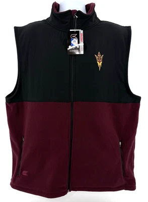 Arizona State Sun Devils Colosseum Half Pipe Polar Vest XXL Maroon Black NWT - Image 1 of 4