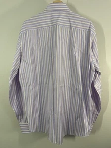 Brioni Button Up Long Sleeve Dress Shirt Men L Striped Multicolor Italy Made EUC - Picture 1 of 6