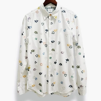 Paul Smith Tailored Fit Floral Button Up Shirt Flip Cuff Mens Size Medium $295 - Image 1 of 4