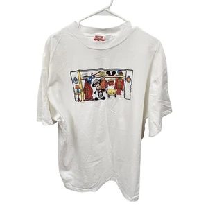 Camiseta Bordada De Colección Años 90 Disney Mickey Inc Fantasía Hechiceros Aprendiz OS - Imagen 1 de 12