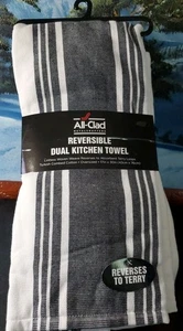 6 All Clad Premium Streifen Zinn Geschirrtuch Set: Sehr saugfähig, Super Weich - Bild 1 von 4