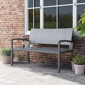 UDPATIO Gartenbank Wetterfest aus Polyrattan, Rattan Sitzbank Outdoor - Bild 1 von 8