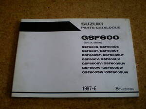 Catalogue des Pièces Suzuki GSF 600 Support 06/1997