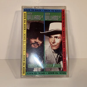Hank Williams Jr. & Hank Williams Sr. Their Greatest Hits Cassette Back to Back - Picture 1 of 8