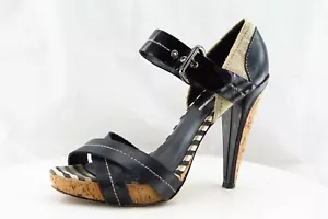 Zapatos de charol charles david para mujer talla 8 M negro plataforma - Imagen 1 de 8