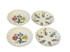 Set 4 vintage SPODE England 4 " fine bone china  small plates floral 2 patterns