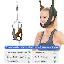 Cervical Neck Traction Device Over Door for Home Use, Portable Neck Stretcher US
