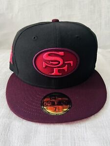 New Era San Francisco 49ers Super Bowl Patch Lava UV 59fifty 5950 7 1/8 Hat Cap
