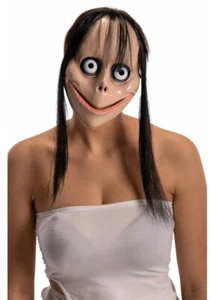 Momo Mask Games Scary Adult Halloween Costume Party Props Horror Plastic Face - Picture 1 of 2