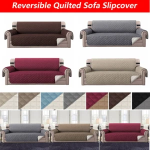 Sofa Slipcover Reversible Sofa Cover Water Resistant Couch Covers for Pets Kids - Picture 1 of 68